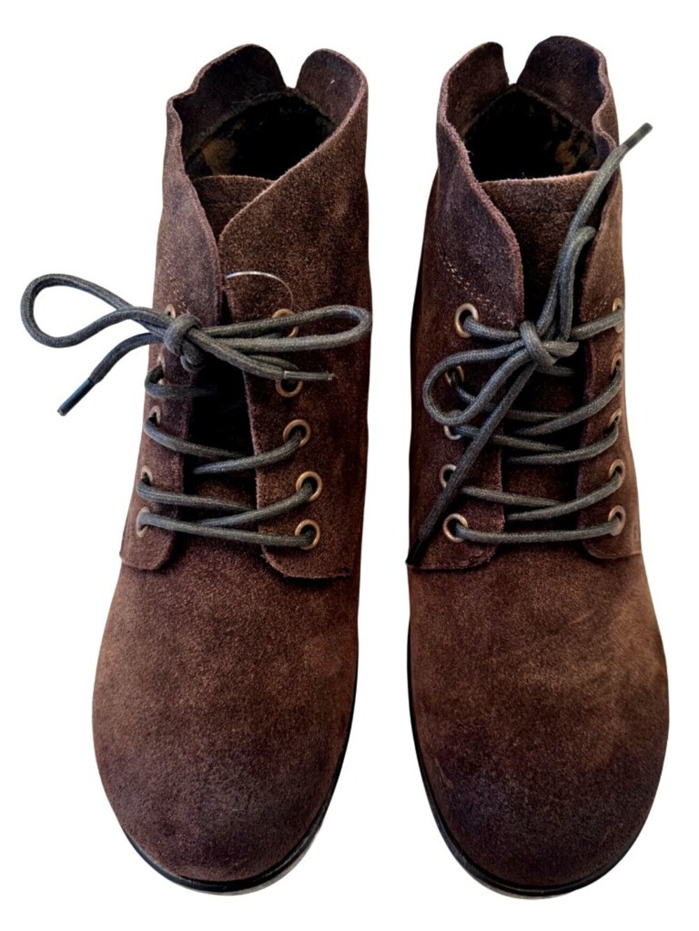 Fly London Mesu780fly Size 37 Oil Cow Suede Sludge Bootie NWB US 6.5/7 - Picture 12 of 15